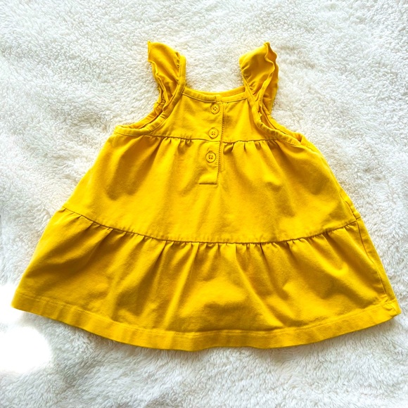 RuffleButts Girls Yellow Tiered Tank Top Knit - Picture 2 of 2